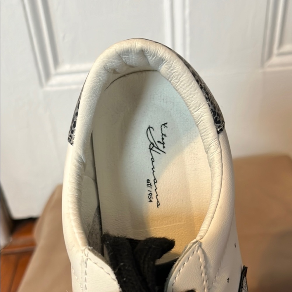 Vintage Havana White Silver Star Sneakers with Animal Print Size 9 - Picture 4 of 6